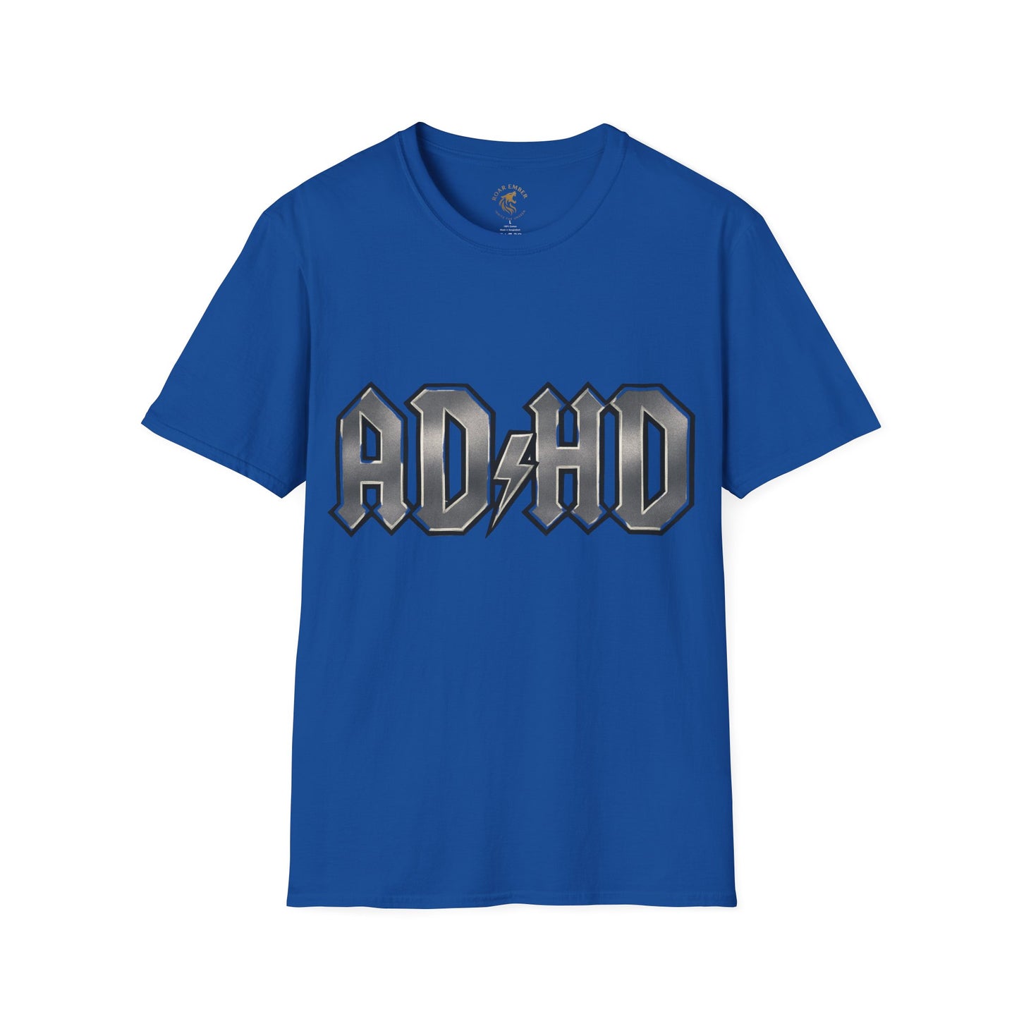 Rockin' AD/HD Unisex Softstyle T-Shirt - Casual Wear, Concert Outfit, Gift for Music Lovers, ADHD Awareness, Statement Tee