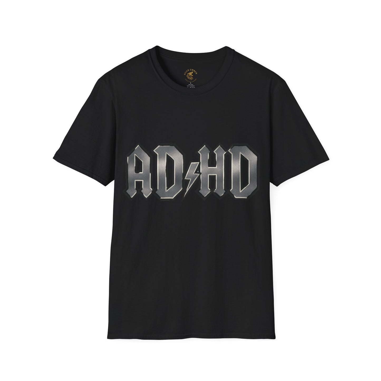 Rockin' AD/HD Unisex Softstyle T-Shirt - Casual Wear, Concert Outfit, Gift for Music Lovers, ADHD Awareness, Statement Tee