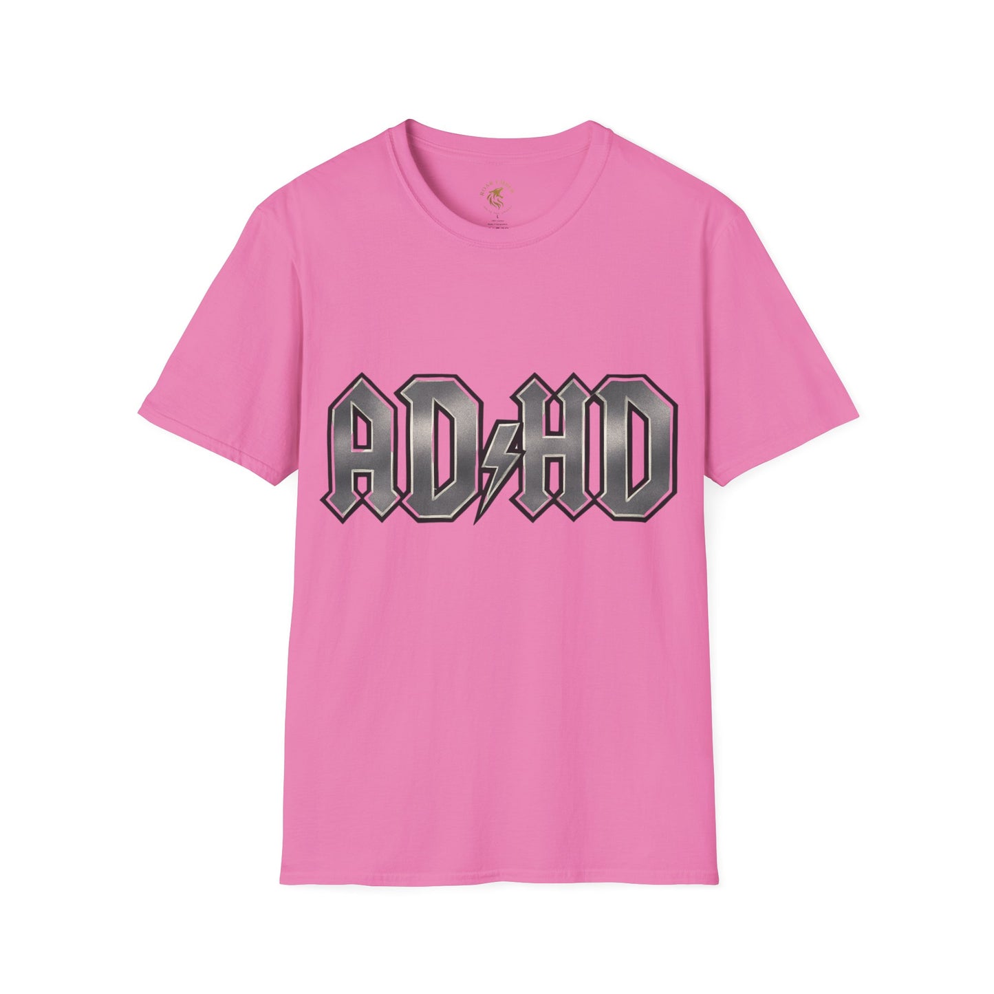 Rockin' AD/HD Unisex Softstyle T-Shirt - Casual Wear, Concert Outfit, Gift for Music Lovers, ADHD Awareness, Statement Tee