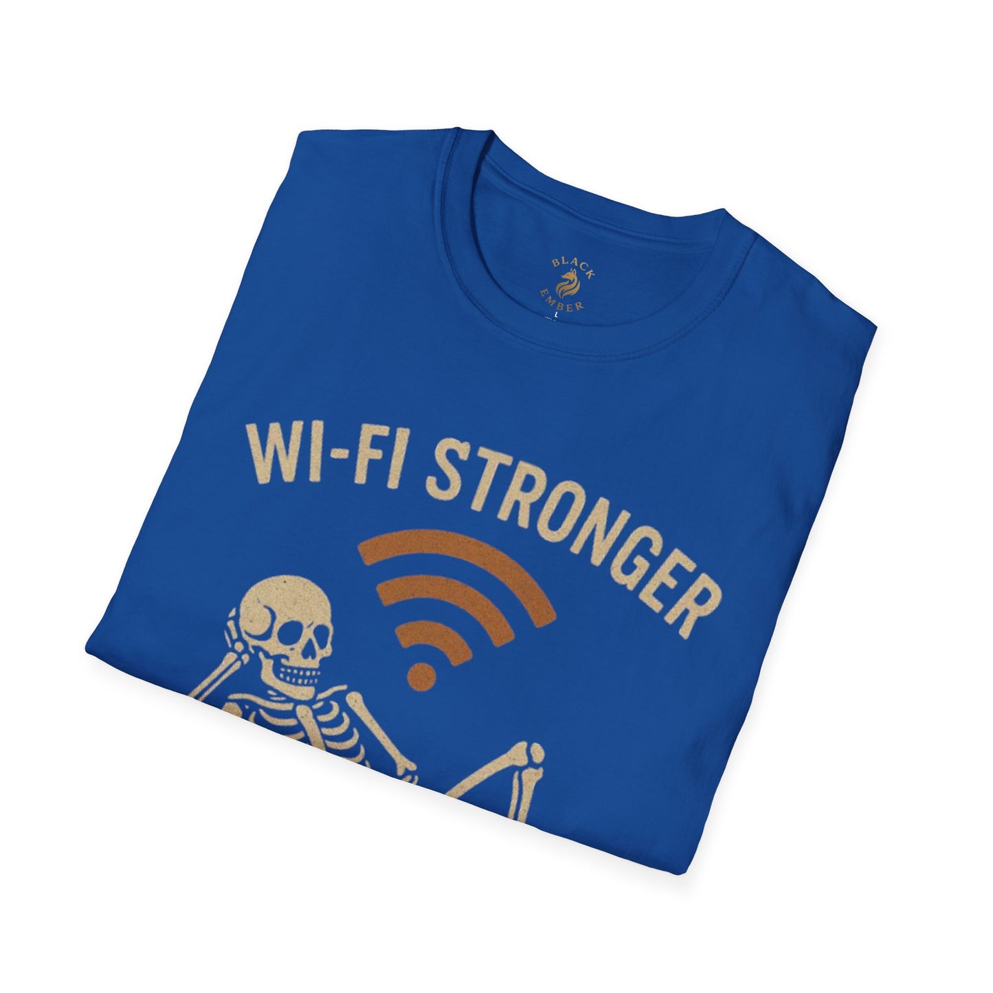 Wi-Fi Skeleton Black Ember T-Shirt
