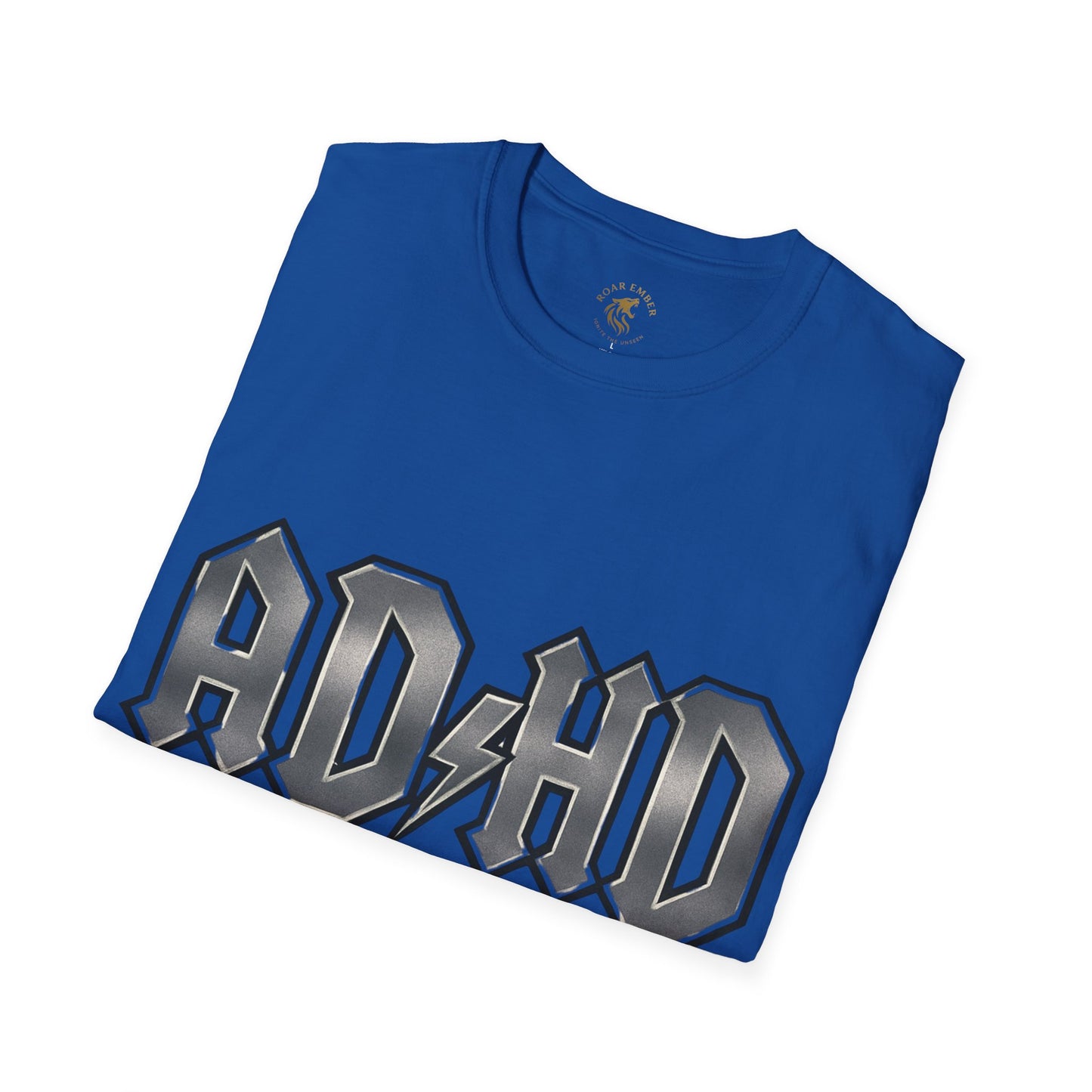 Rockin' AD/HD Unisex Softstyle T-Shirt - Casual Wear, Concert Outfit, Gift for Music Lovers, ADHD Awareness, Statement Tee
