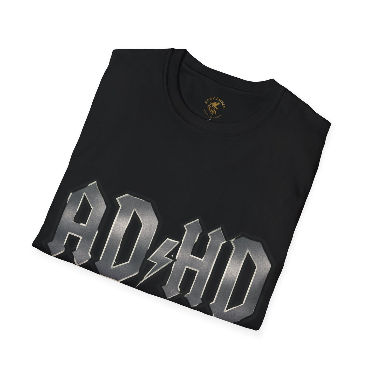 Rockin' AD/HD Unisex Softstyle T-Shirt - Casual Wear, Concert Outfit, Gift for Music Lovers, ADHD Awareness, Statement Tee