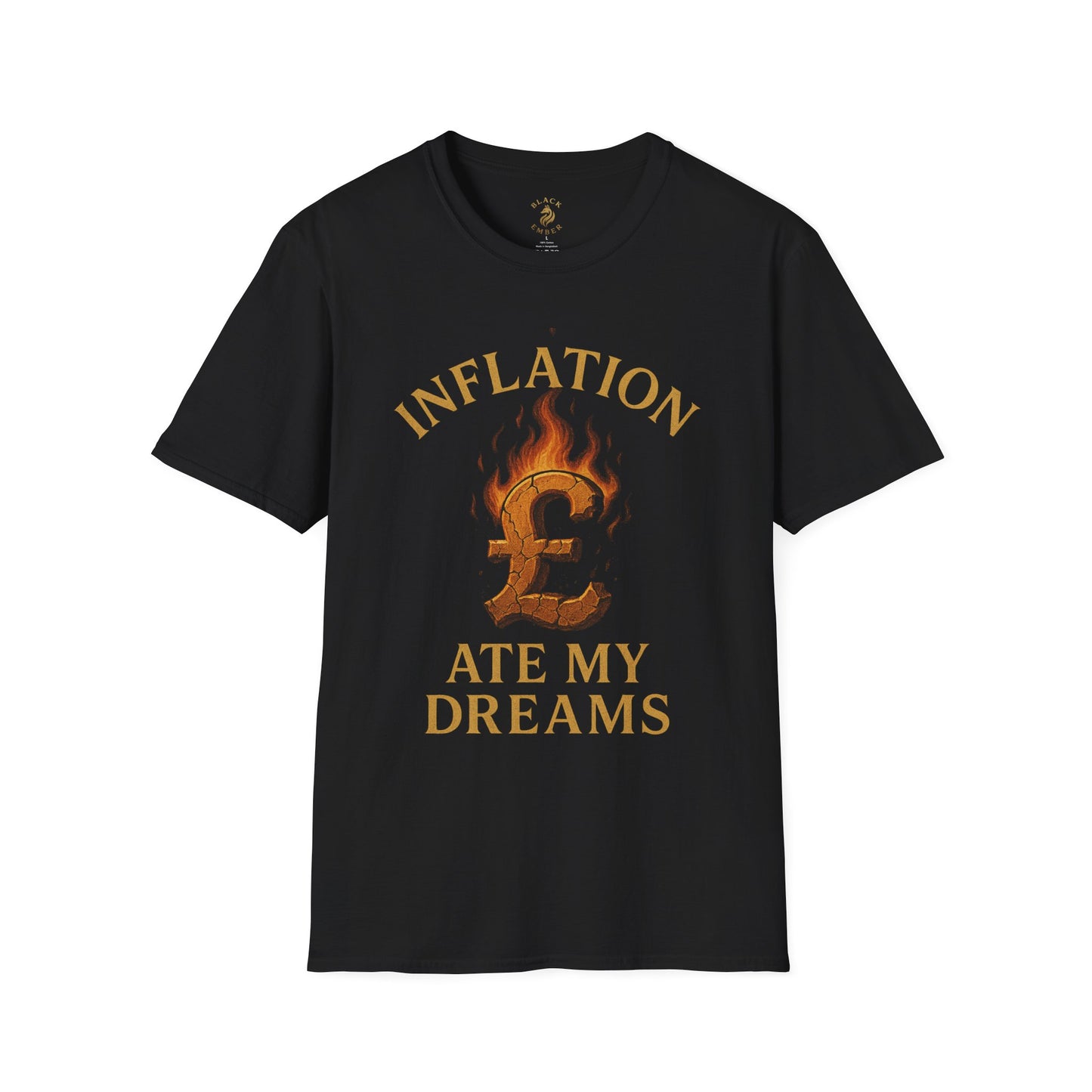 Inflation Ate My Dreams T-Shirt | Funny Graphic Tee, Unisex Softstyle Shirt, Casual Wear, Gift for Friends, Statement Apparel