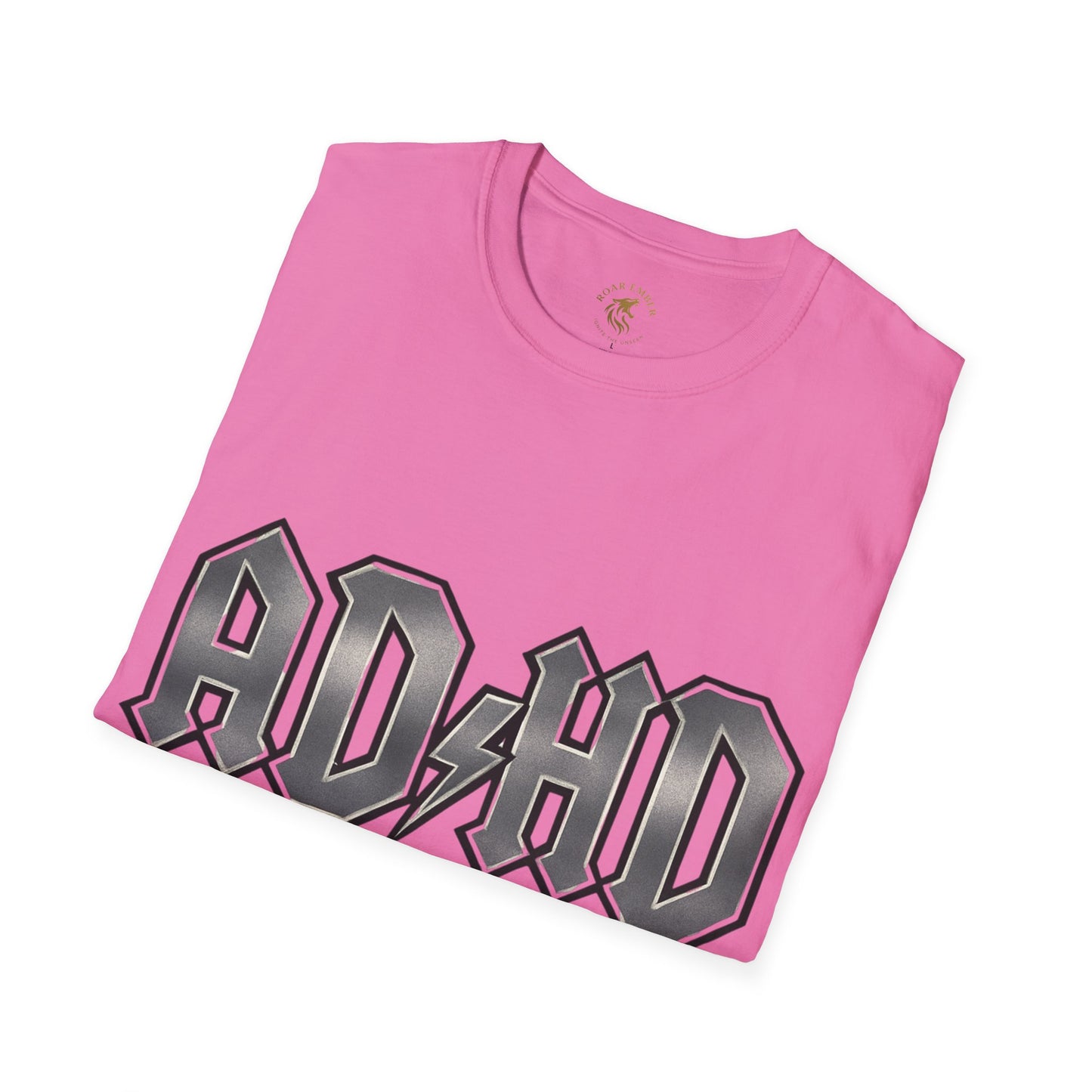 Rockin' AD/HD Unisex Softstyle T-Shirt - Casual Wear, Concert Outfit, Gift for Music Lovers, ADHD Awareness, Statement Tee