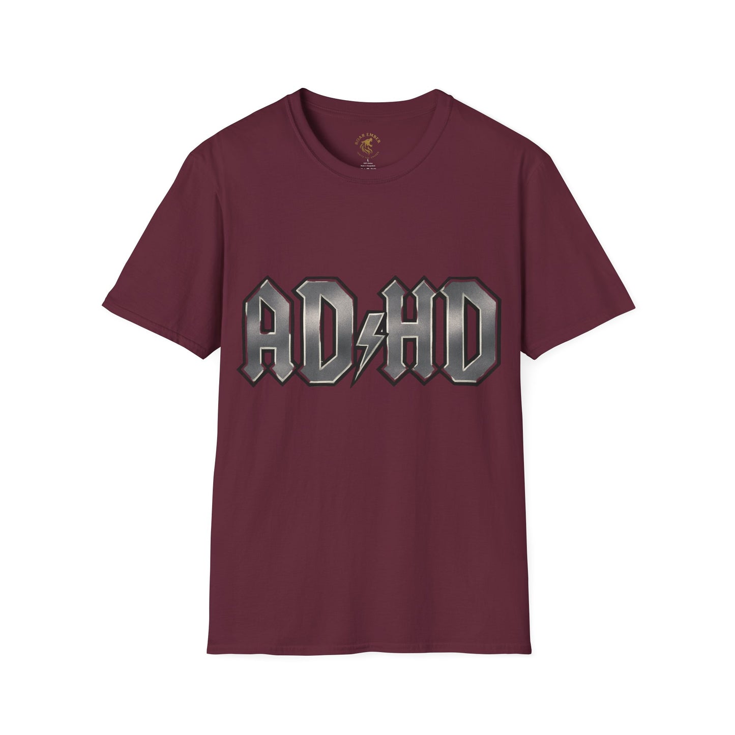 Rockin' AD/HD Unisex Softstyle T-Shirt - Casual Wear, Concert Outfit, Gift for Music Lovers, ADHD Awareness, Statement Tee