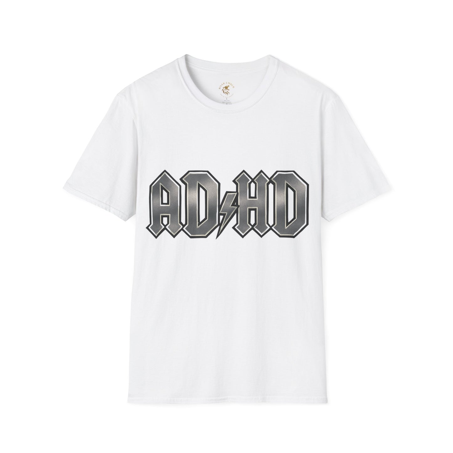 Rockin' AD/HD Unisex Softstyle T-Shirt - Casual Wear, Concert Outfit, Gift for Music Lovers, ADHD Awareness, Statement Tee