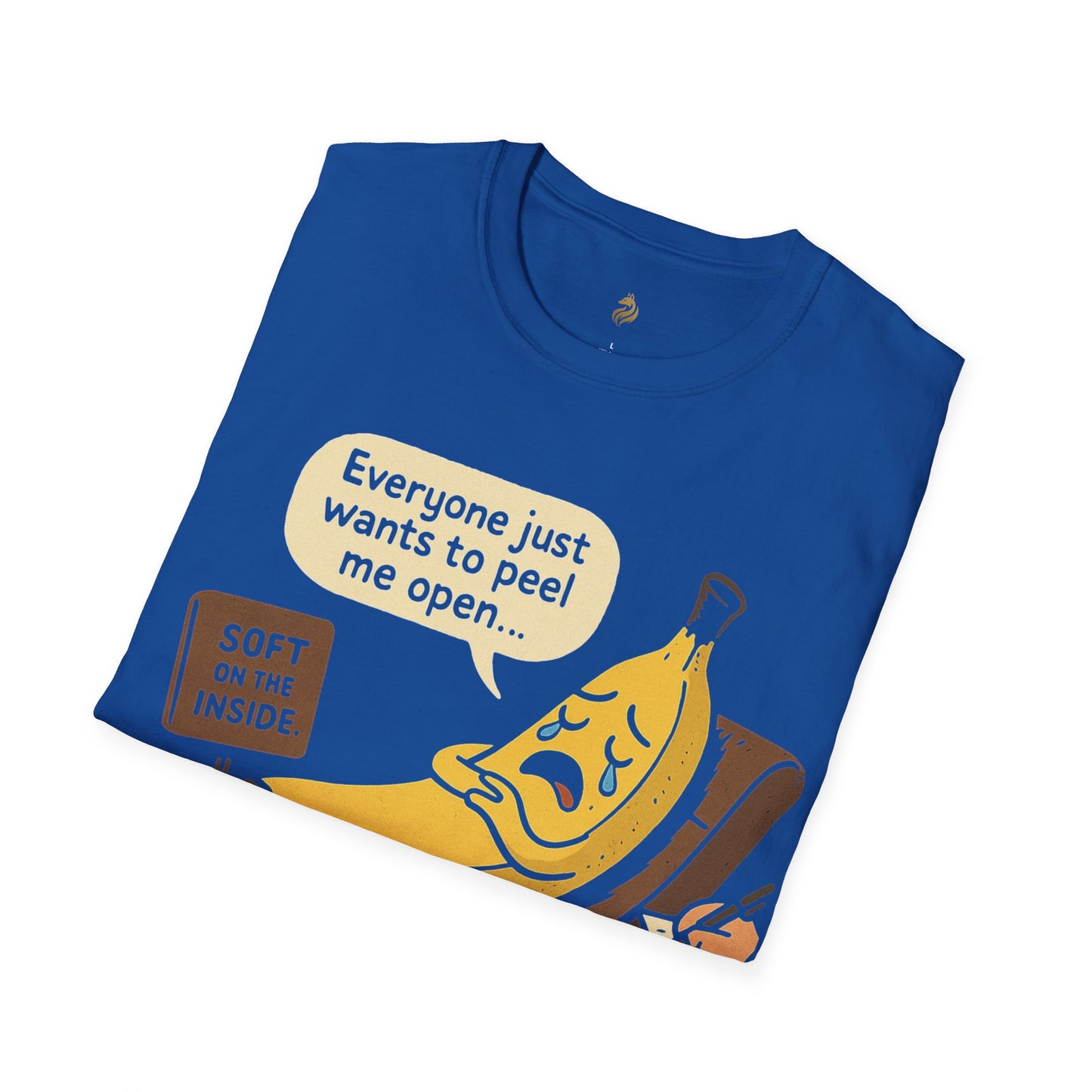 Emotional Support Fruit T-Shirt, Funny Graphic Tee for Banana Lovers, Humorous Gift for Friends, Casual Wear, Softstyle Shirt