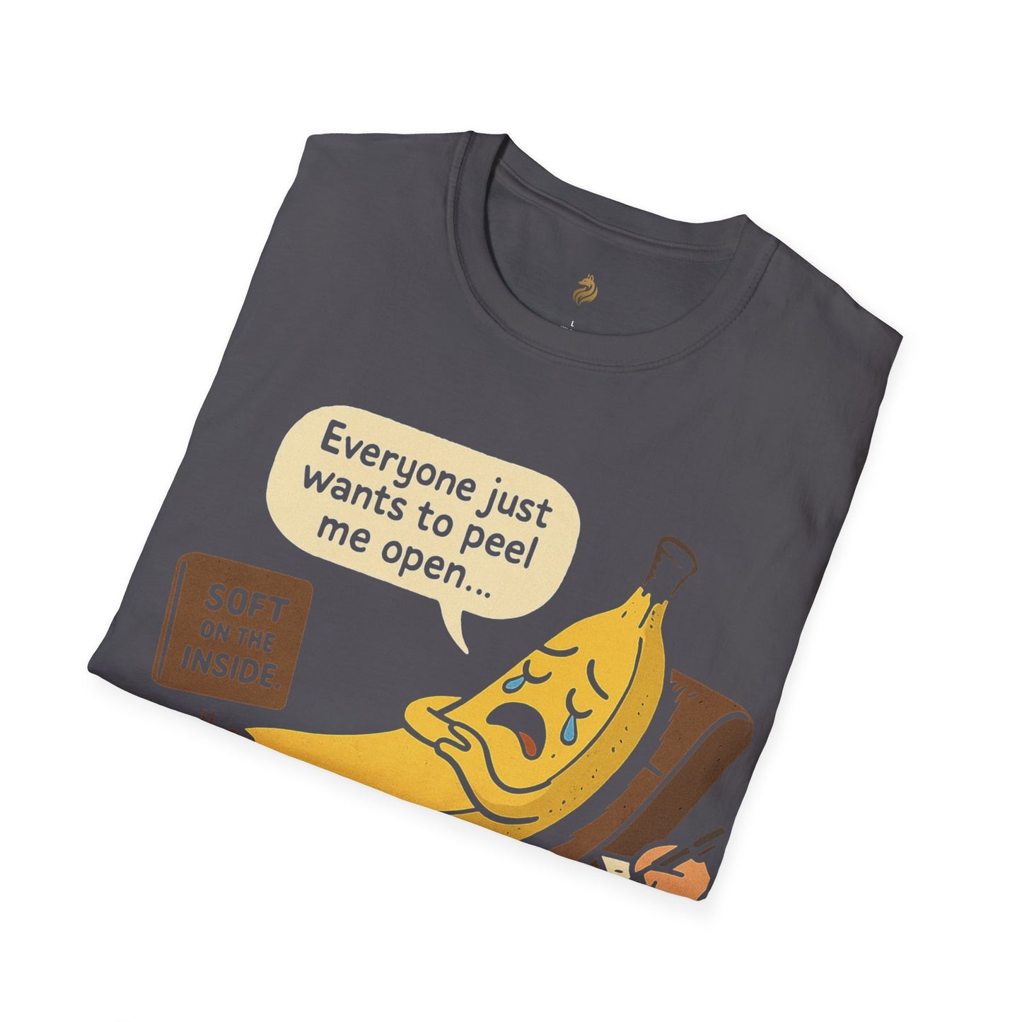 Emotional Support Fruit T-Shirt, Funny Graphic Tee for Banana Lovers, Humorous Gift for Friends, Casual Wear, Softstyle Shirt