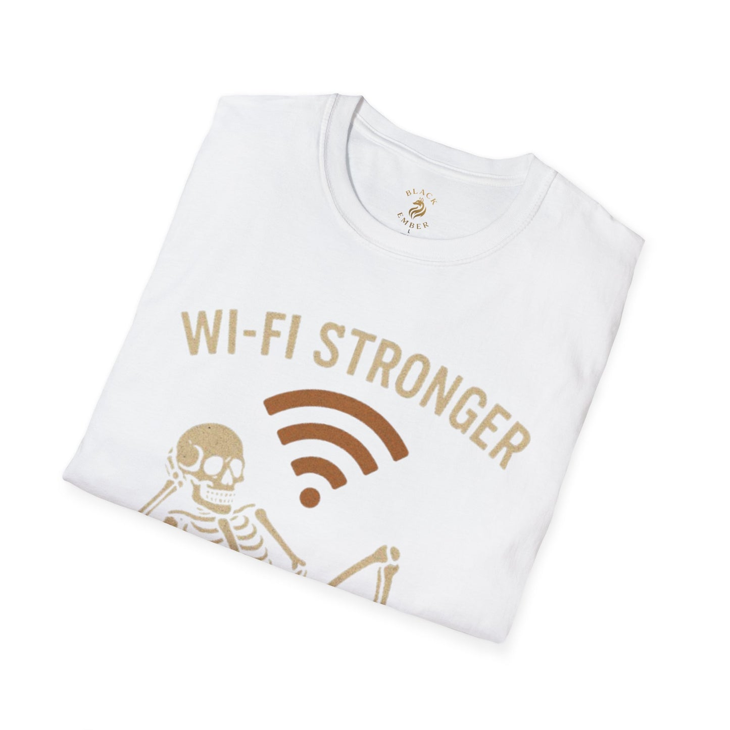 Wi-Fi Skeleton Black Ember T-Shirt