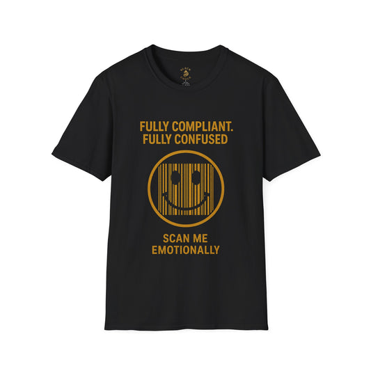 Comically Confused Unisex T-Shirt, Fun Graphic Tee, Quirky Humor Shirt, Casual Everyday Wear, Gift for Friends