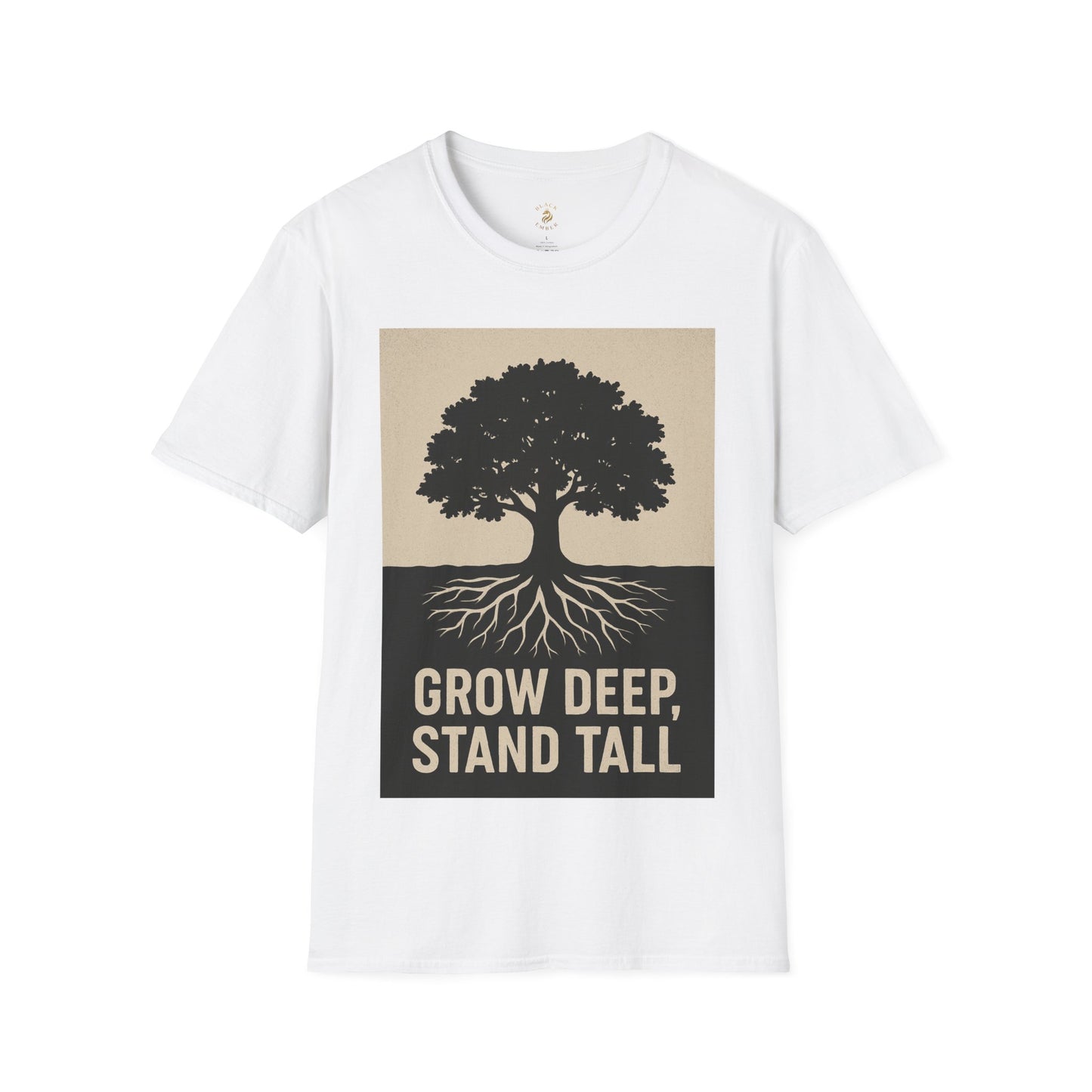 Grow Deep, Stand Tall - Inspirational Unisex T-Shirt for Nature Lovers, Gifts for Friends, Eco-Friendly Apparel, Motivation Wear, Tree [...]