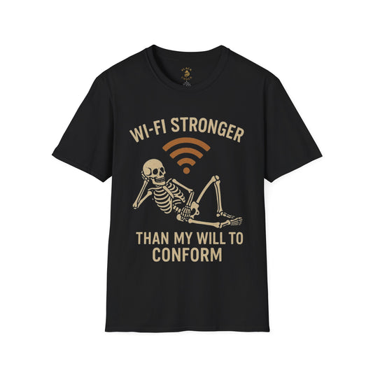 Wi-Fi Skeleton Black Ember T-Shirt