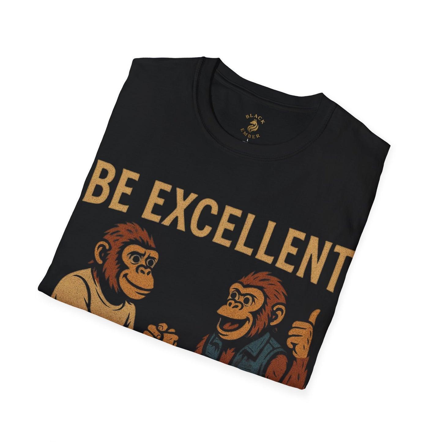 Be Excellent Bill & Ted Inspired Black Ember T-shirt