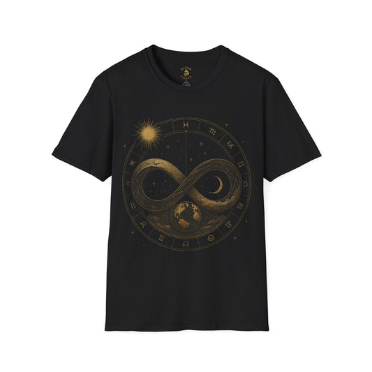 Cosmic Infinity T-Shirt, Unisex T-Shirt, Astrology Tee, Celestial Gift, Festival Apparel, Everyday Style