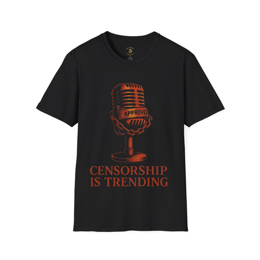 Censorship Is Trending - Black Ember T-Shirt