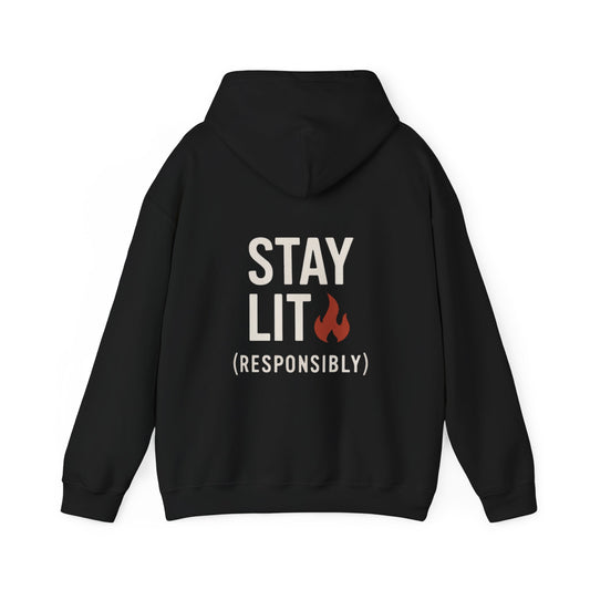 Black Ember Unisex Premium Hoodie - Stay Lit (responsibly)