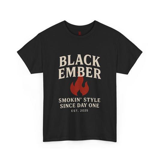 Smoky Style Unisex Tee | Black Ember Graphic Shirt, Casual Wear, Gift for Him, Streetwear, Summer Fashion, Trendy Outfit