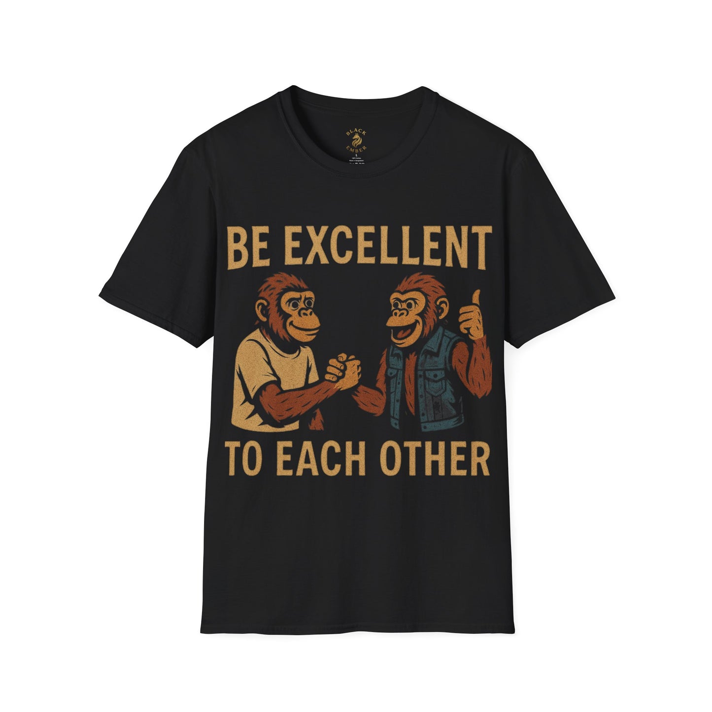 Be Excellent Bill & Ted Inspired Black Ember T-shirt