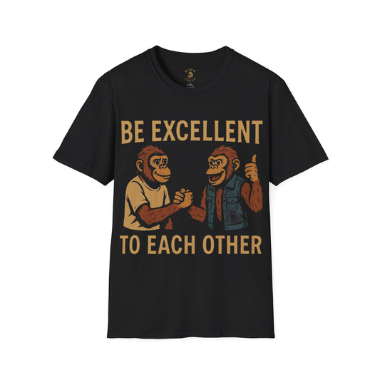 Be Excellent Bill & Ted Inspired Black Ember T-shirt